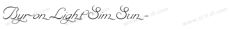 ByronLight SimSun字体转换